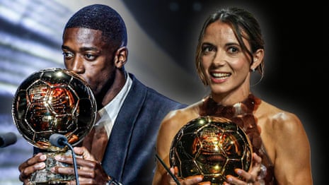 'I wasn't planning on crying': Ousmane Dembélé and Aitana ­Bonmatí win Ballon d’Or awards – video
