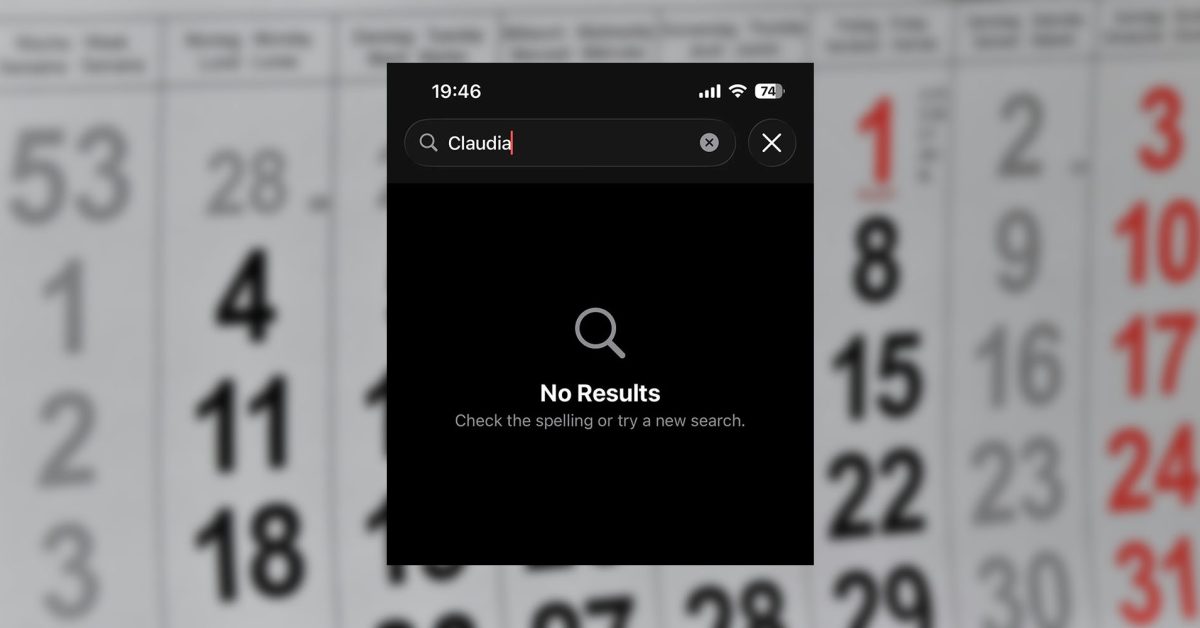 Some users say search is broken in iOS 26 Apple's Calendar app