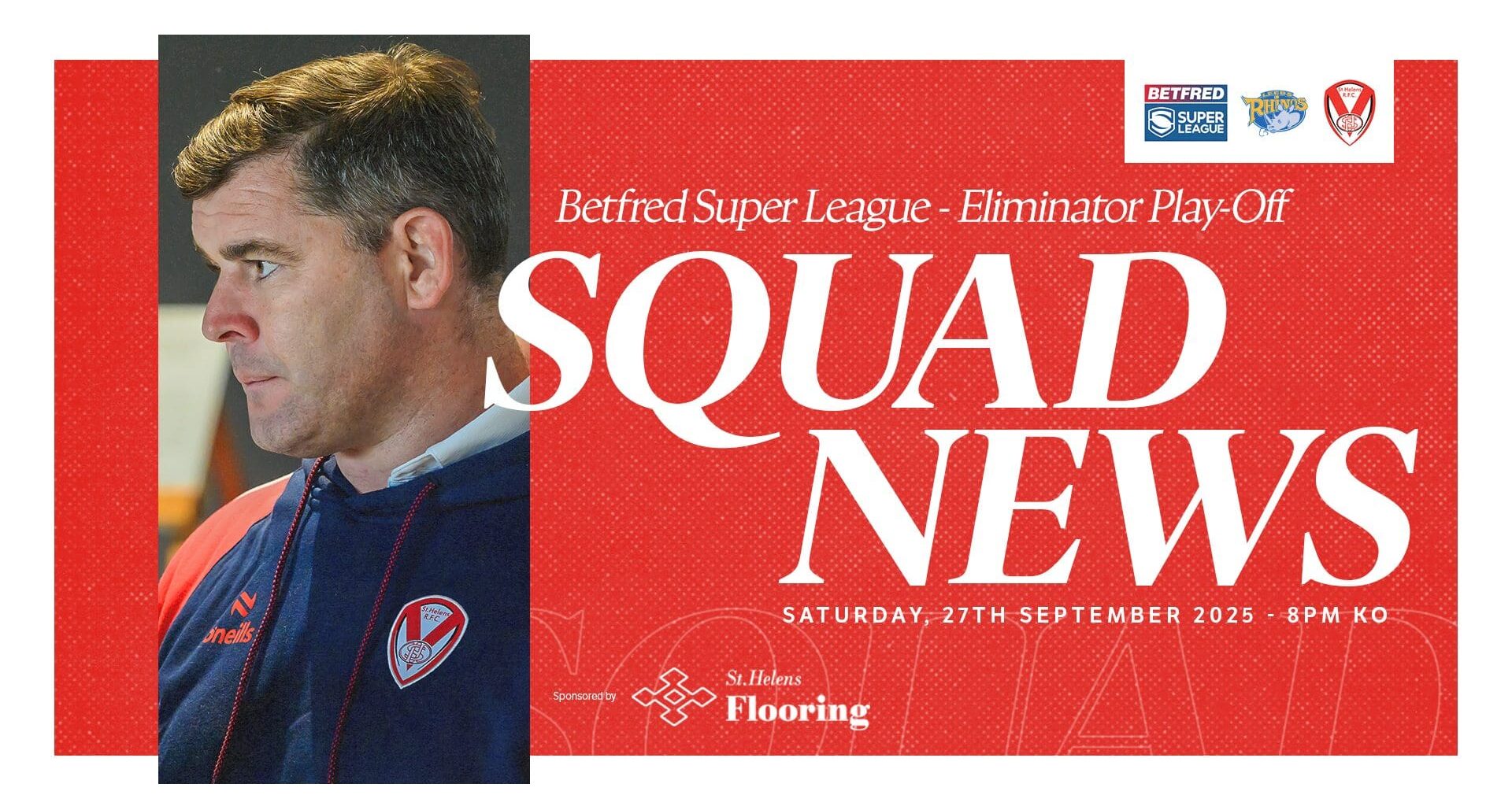Saints squad for Eliminator against Leeds