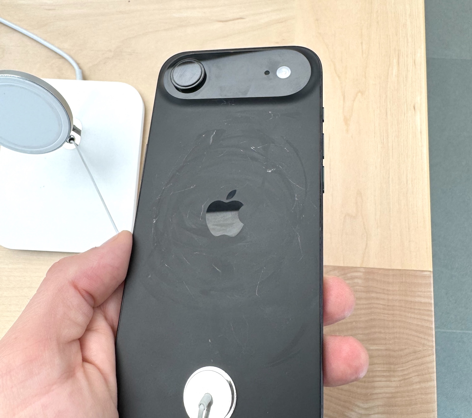 Scratched iPhone 17 models