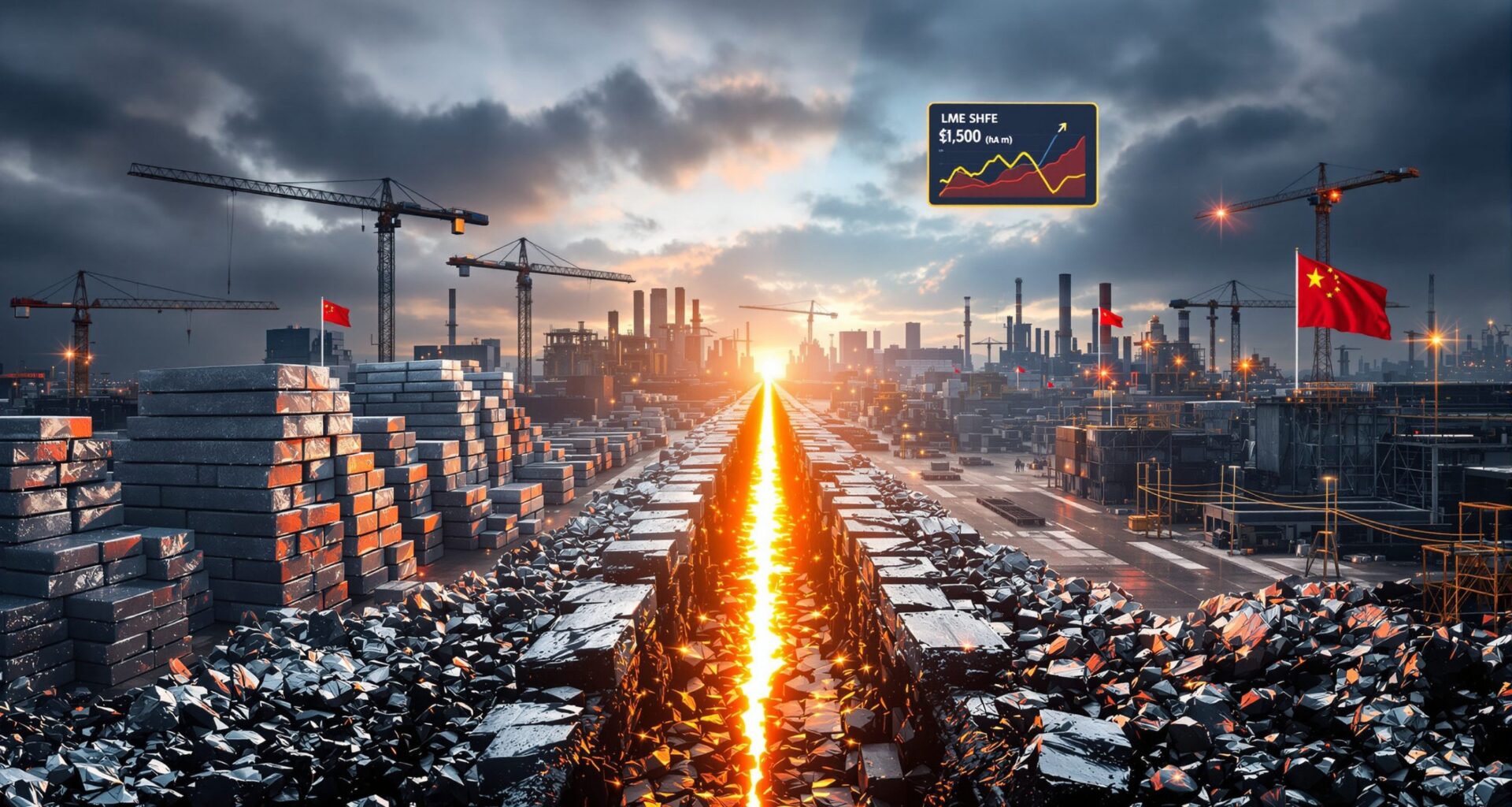 Industrial landscape depicting two-speed zinc market.