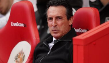 Unai Emery critical of ‘lazy’ Aston Villa after draw at 10-man Sunderland