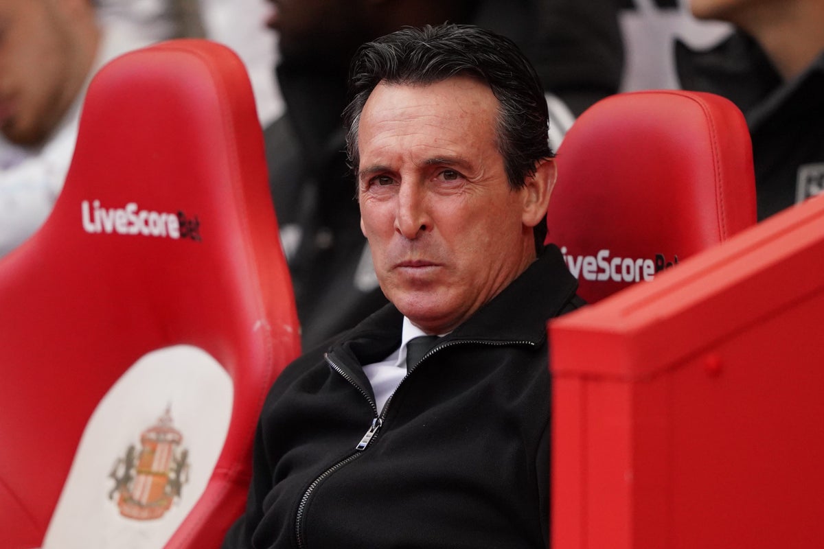Unai Emery critical of ‘lazy’ Aston Villa after draw at 10-man Sunderland