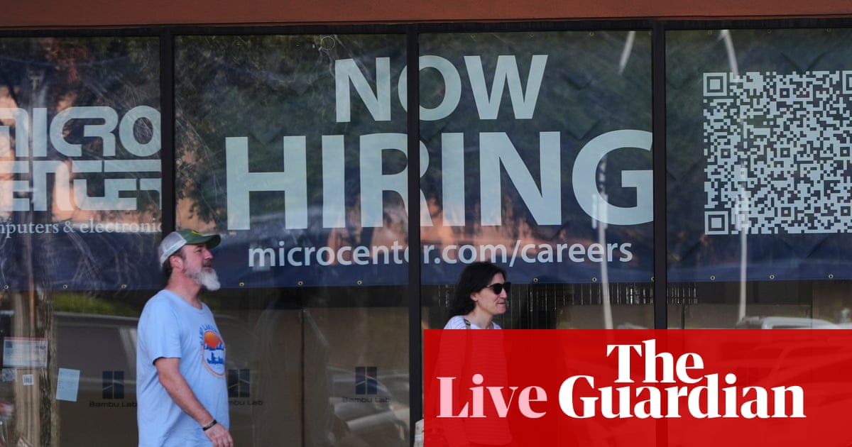 US hiring slows as jobs market loses momentum; UK construction in longest slump since 2020 – business live | Business