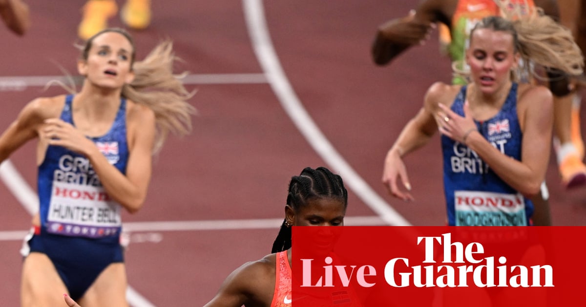 World Athletics Championships: Odira pips Hunter Bell and Hodgkinson in 800m final, Botswana surge to men’s 4x400m gold – live | World Athletics Championships