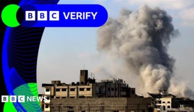 BBC Verify Live: Footage being shared shows Israeli attacks on western Gaza City