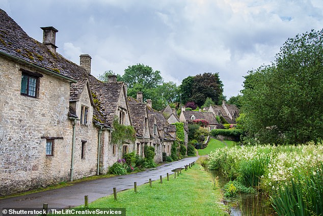 Over-tourism in Bibury (pictured, file photo) appears to have gotten particularly bad in recent years, especially on Bank Holidays and over the summer