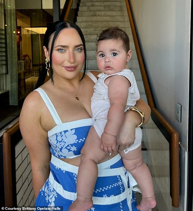 Brittany Opetaia-Halls, 29, from Brisbane , Australia, revealed she gives birth to mega babies, one who was in the 99th percentile and the other who wore clothes for a 12-month-old from day one