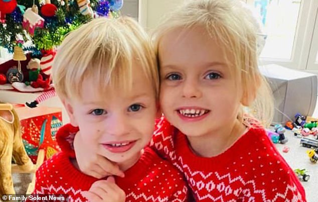 With the department being 'clearly overwhelmed', Ms Graham was warned by doctors that little Penny would face several hours of waiting. Pictured: Penny Stevens with her brother Charlie