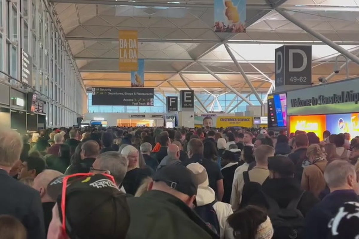 Chaos at Stansted airport following fire in lounge
