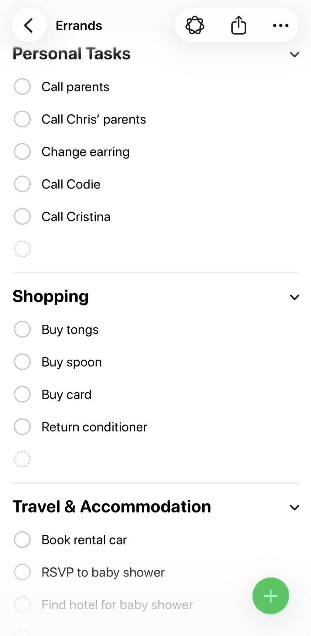 iOS 26 Reminders screenshot