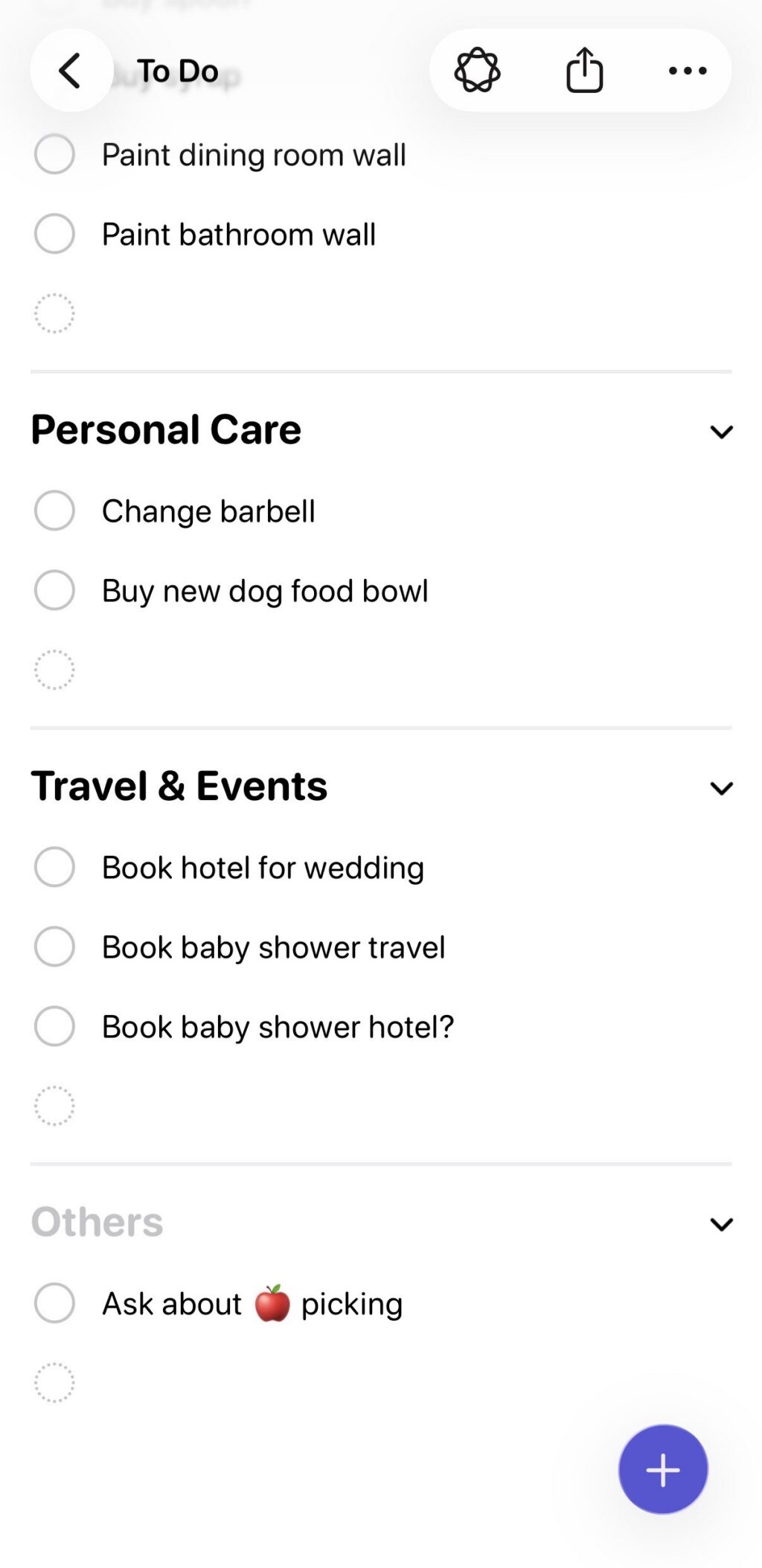 iOS 26 Reminders screenshot