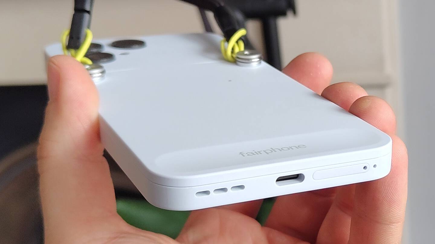 The Fairphone 6 charging port.