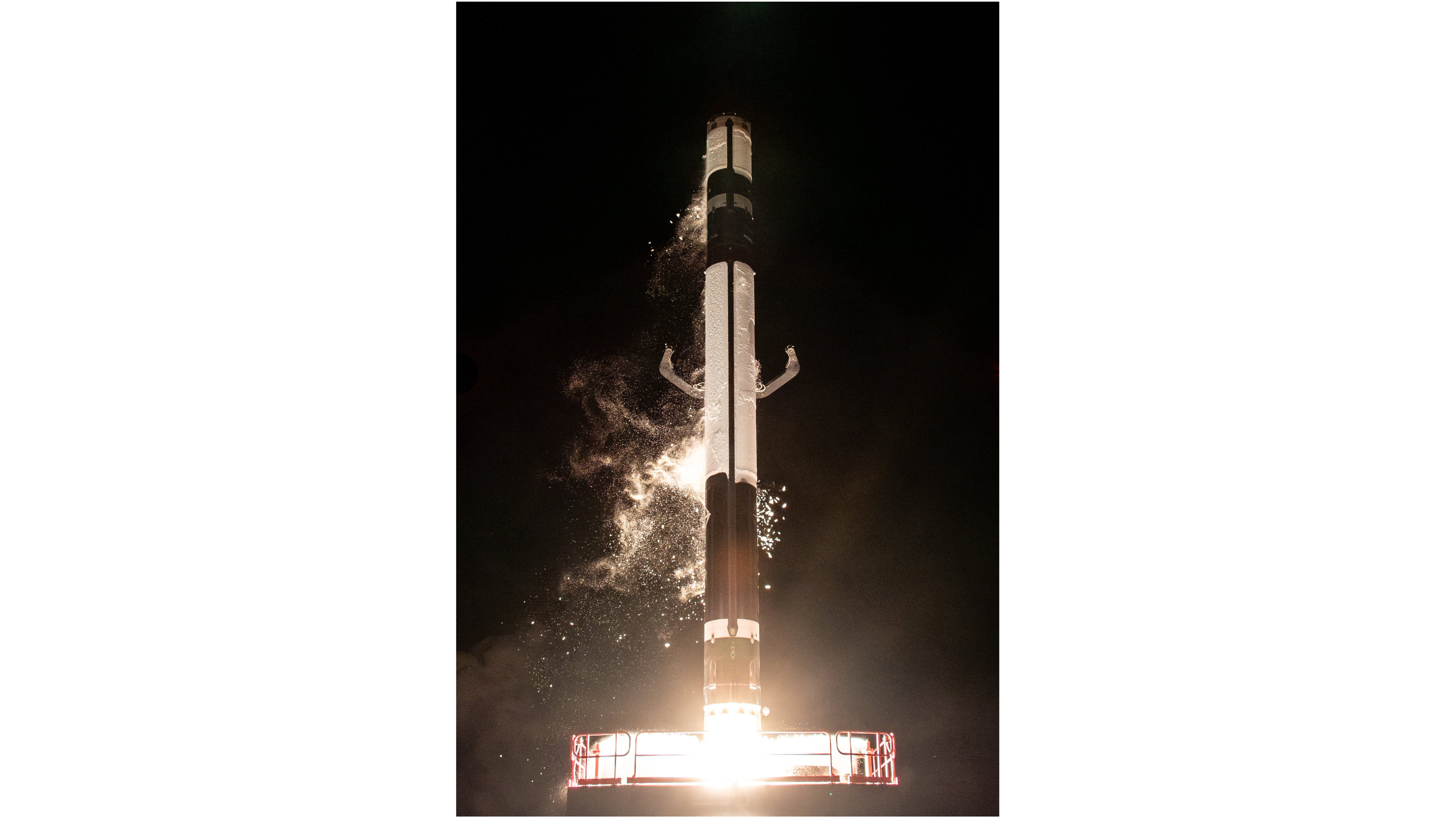 Rocket Lab's HASTE suborbital vehicle launches on the "HASTE a La Vista" mission for the U.S. military from Virginia on Nov. 24, 2024.