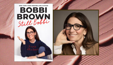 a split image of the memoir cover still bobbi and a photo of the author and makeup artist bobbi brown