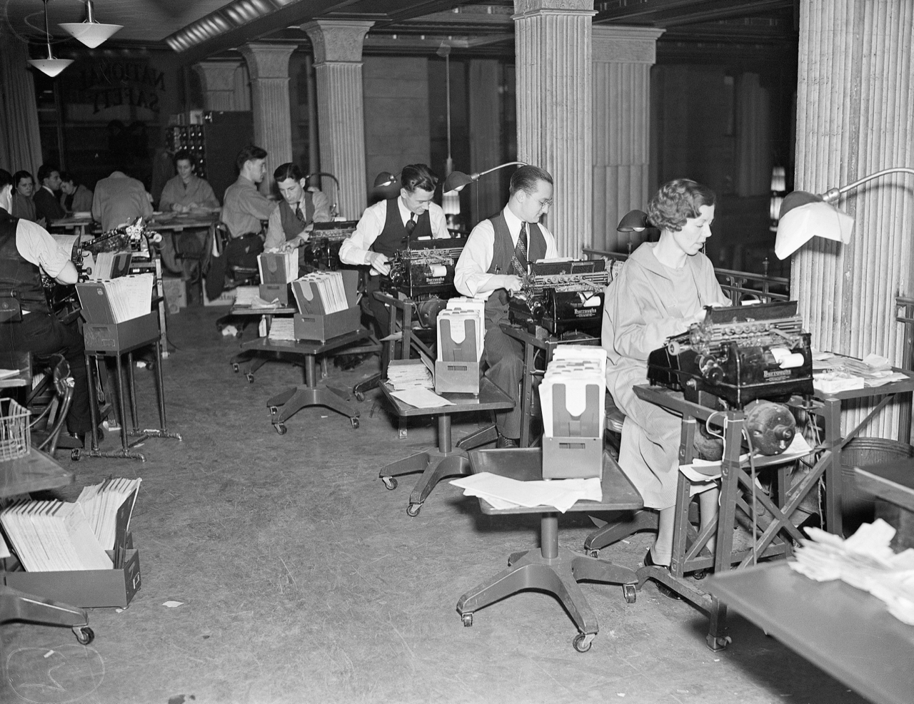 Bank bookkeepers in 1936