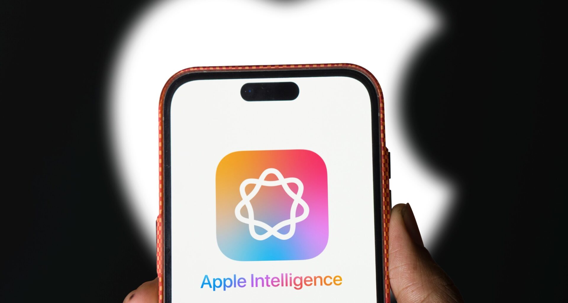 Apple Intelligence logo on iPhone