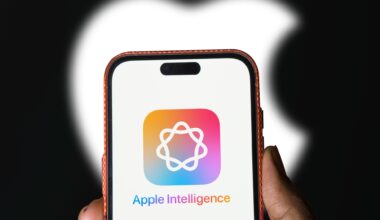Apple Intelligence logo on iPhone