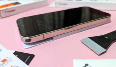 Installing the Spigen GLAStR EZ Fit screen protector for the Google Pixel 10 Pro.