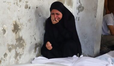 Tasneem Ayad's brother, Abdullah, was killed in a strike on a building in Gaza City. Pic: Reuters