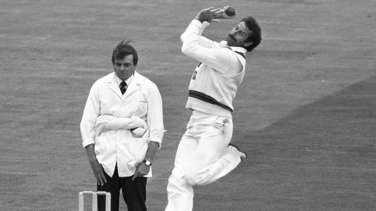 Harold 'Dickie' Bird and Australian bowler Dennis Lillee in 1981. File pic: PA