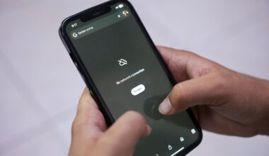 A person tries to use Google on their smartphone in Kabul, Afghanistan. Pic: Reuters