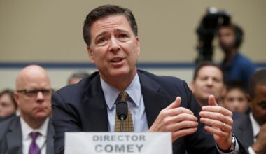 James Comey, then the FBI Director, in July  2016. File pic: AP/J. Scott Applewhite