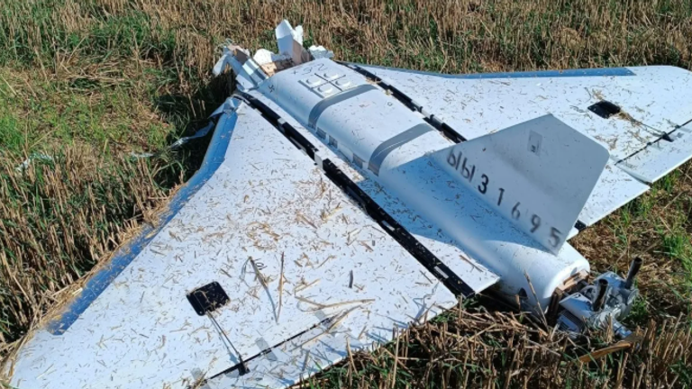 A Gerbera drone landed in a field in the Olesno region of Poland