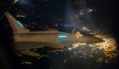 British Typhoon flies over Poland. Pic: MOD