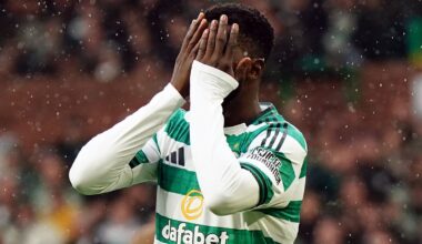 Kelechi Iheanacho has a goal disallowed in Celtic's goalless draw with Hibs