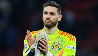 Craig Gordon last played for Scotland in March against Greece