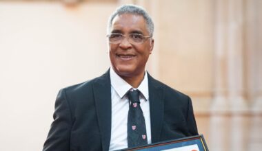 Boxer Michael Watson poses after receiving the Freedom of the City of London in a ceremony at the Guildhall. Picture date: Monday September