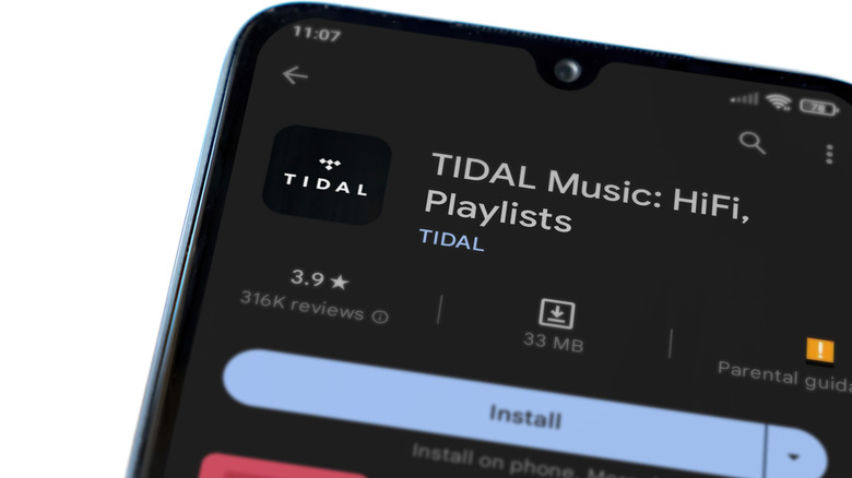 tidal app on android