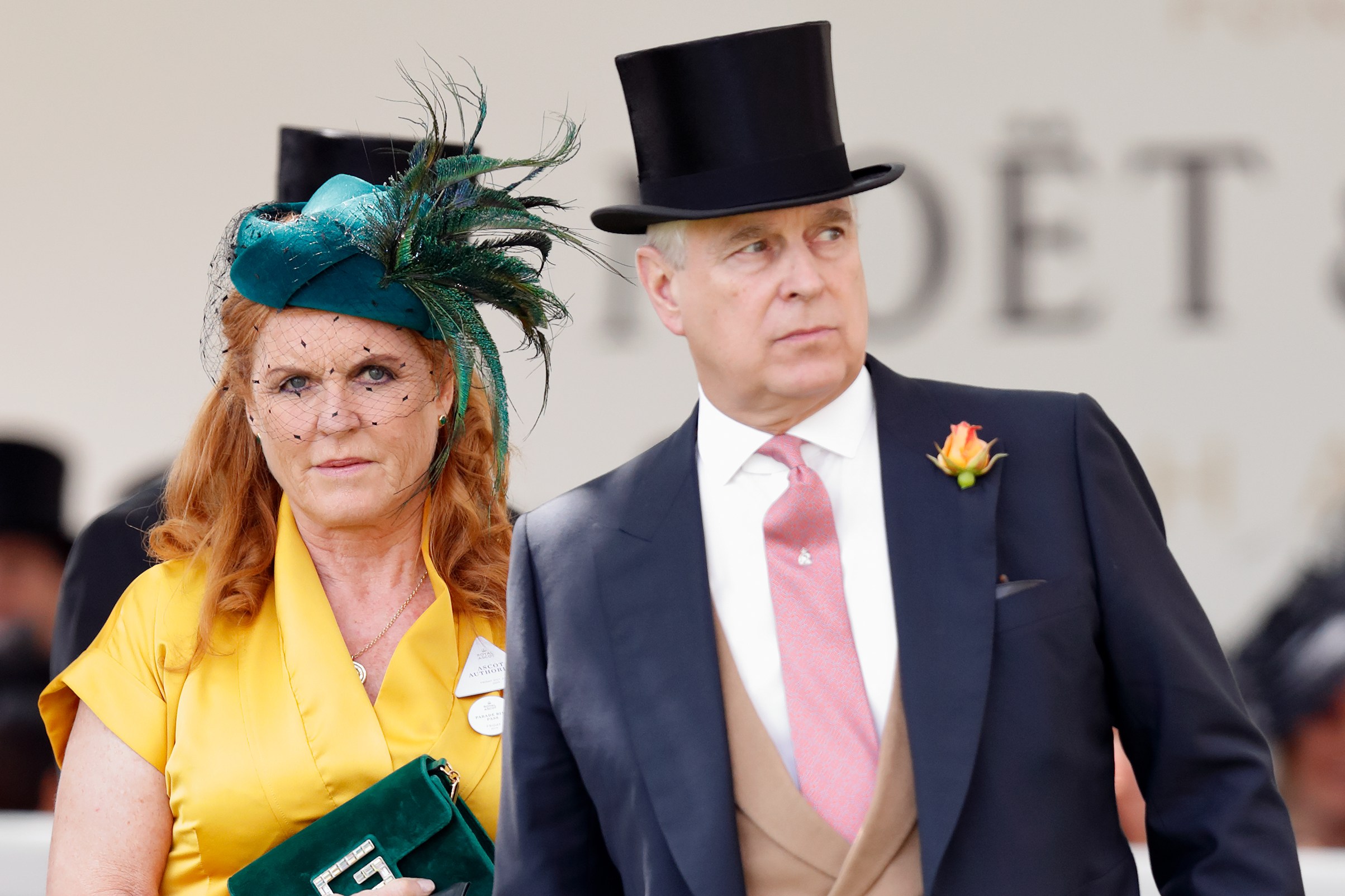 Sarah Ferguson, Duchess of York, and Prince Andrew, Duke of York, attend day four of Royal Ascot at Ascot Racecourse.