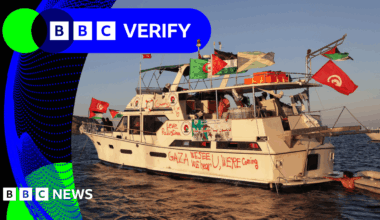BBC Verify Live: Tracking flotilla carrying Greta Thunberg and activists as it nears Gaza coast