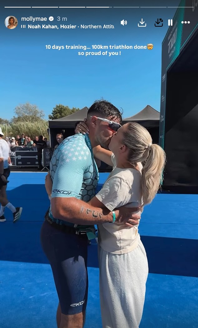 Fury's girlfriend Molly-Mae Hague said she was 'so proud' of him after the gruelling event