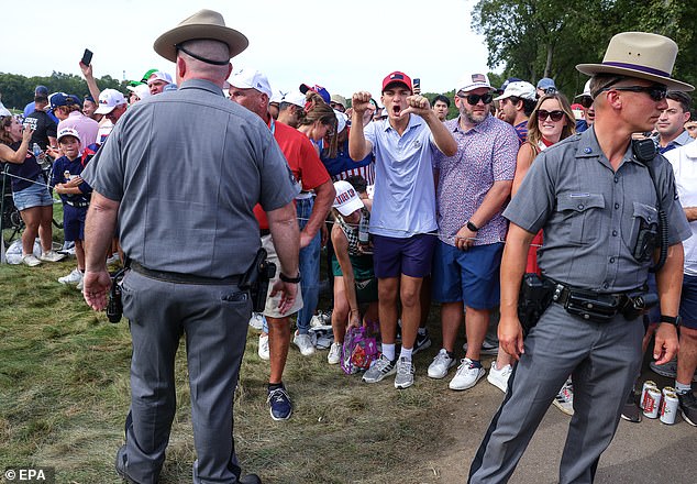 Police dogs and state troopers had to be called in after McIlroy was subject to vile abuse