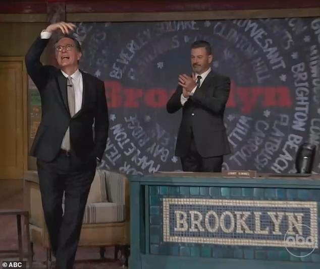 Stephen Colbert also appeared on Kimmel's show Tuesday night, during which Colbert revealed how he was on the air when he learned ABC had axed Jimmy Kimmel Live