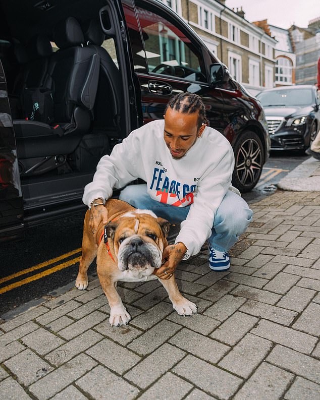 Roscoe was Hamilton's loyal companion around the world, including at Formula One races