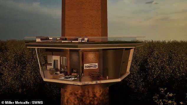 The Grade II-listed Barrow Bridge Chimney, once part of the town's Halliwell Bleach Works, is up for auction with a guide price of £300,000