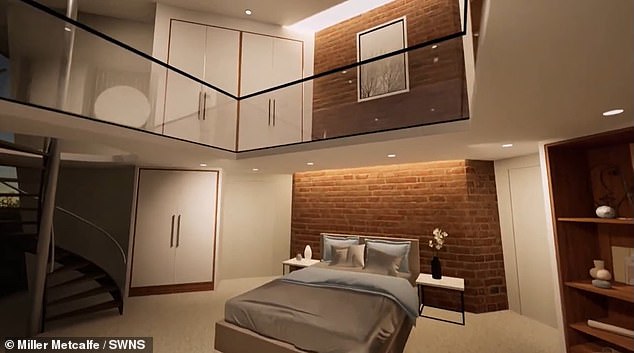 Plans include a three or four-bedroom residence with sloping glazed walls, steel frames and nearly 4,000 sq ft of living space