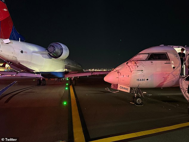Both of the planes were taxiing at the time of the crash, which occurred on Wednesday night