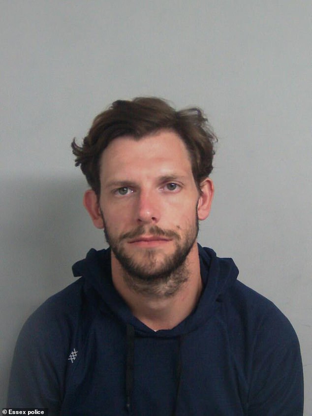 Martin Peagram, 33, was locked up for two years and two months after he kicked a police carrier, kicked out at officers and threw a can at police