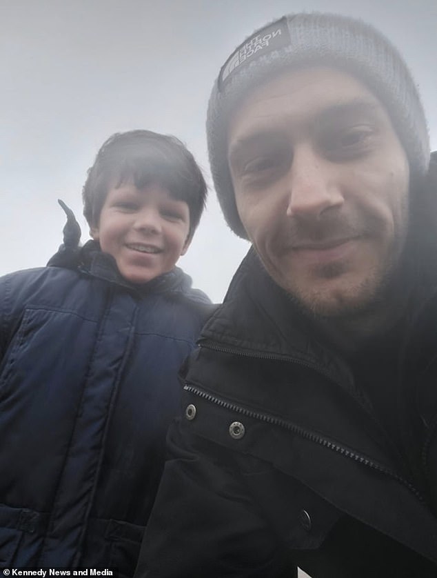 Pictured: Steve Burrows, 38, and Jaiden Harvey, 16