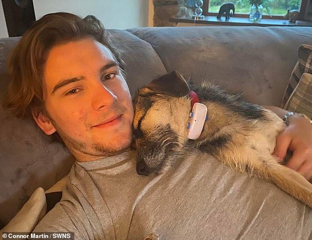 Lucas (pictured) had just graduated from the University of Liverpool in international business and Connor has questioned whether his hard-working attitude triggered an initial viral infection