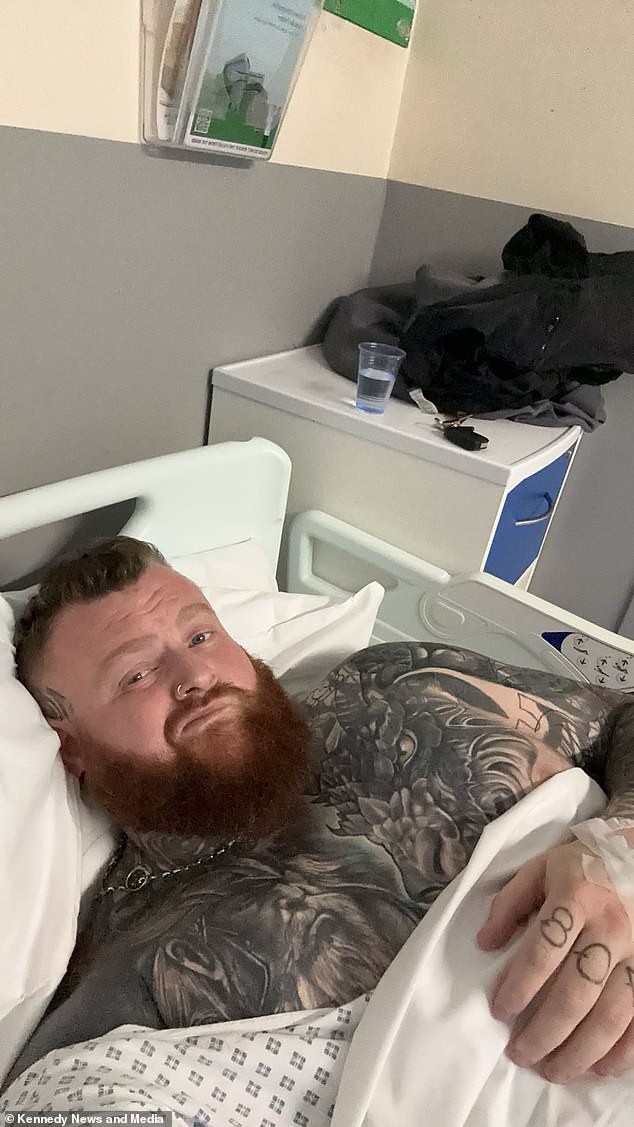 Just over a week later, Nathan ended up in hospital with agonising stomach cramps, a high temperature and sweats