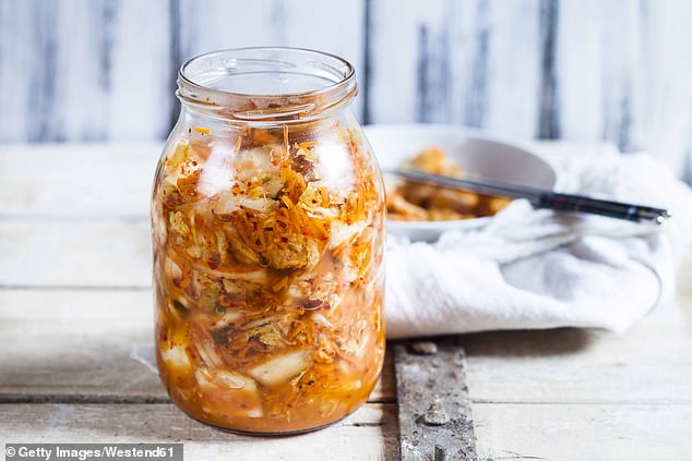 Kimchi provides gut and digestive health benefits due to its fermentation process (stock image)