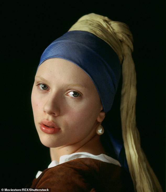 In the 2003 film adaptation of Tracy Chevalier's novel, the girl is portrayed by Scarlett Johansson as being a maid in Vermeer's household