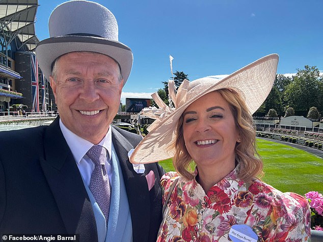 Aviva boss Mr Barral, who died in the crash, is pictured here with his wife Angie