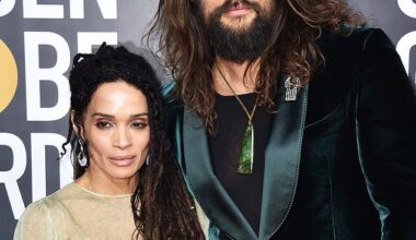 Actor Jason Momoa, seen here with ex-partner Lisa Bonet at the 2020 Golden Globes, is rarely spotted without his beard - recently shaving for the first time in six years for Dune 3